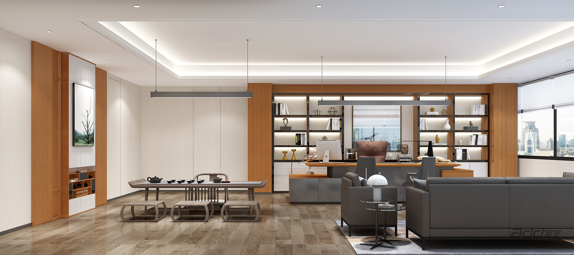 立馬車業(yè)辦公室裝修-總經理室-pc